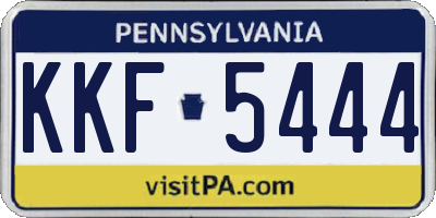 PA license plate KKF5444