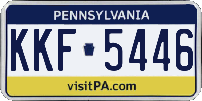 PA license plate KKF5446