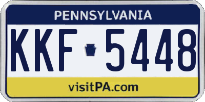PA license plate KKF5448