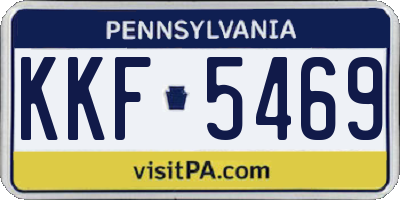 PA license plate KKF5469
