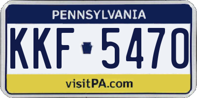 PA license plate KKF5470