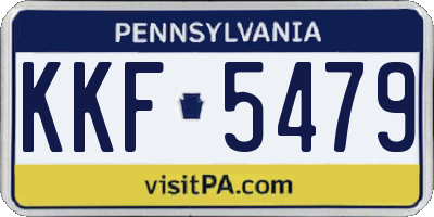 PA license plate KKF5479