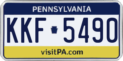 PA license plate KKF5490