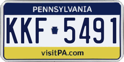 PA license plate KKF5491