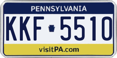 PA license plate KKF5510