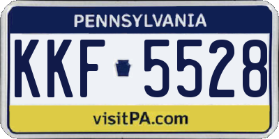 PA license plate KKF5528