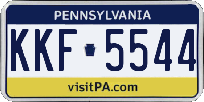 PA license plate KKF5544