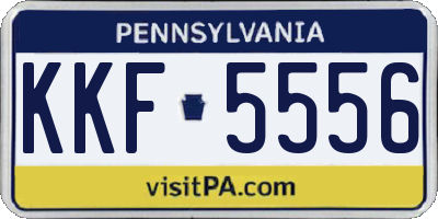 PA license plate KKF5556