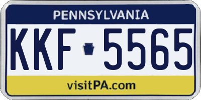 PA license plate KKF5565