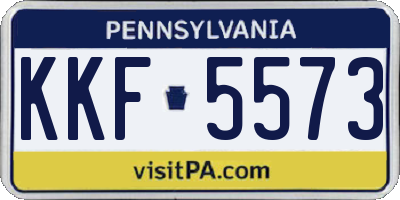 PA license plate KKF5573