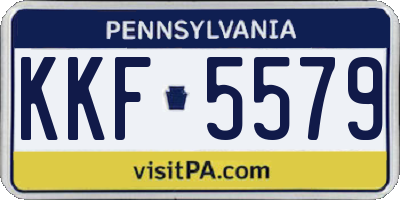 PA license plate KKF5579