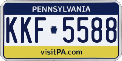 PA license plate KKF5588