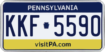 PA license plate KKF5590