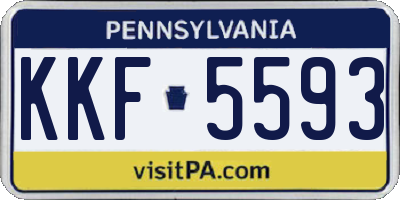 PA license plate KKF5593