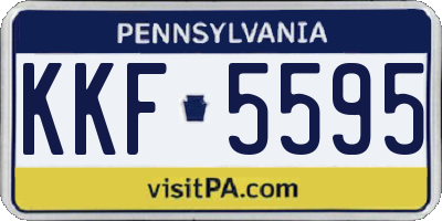 PA license plate KKF5595