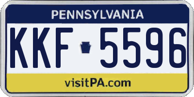 PA license plate KKF5596