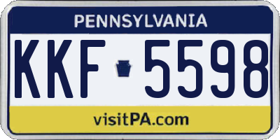 PA license plate KKF5598