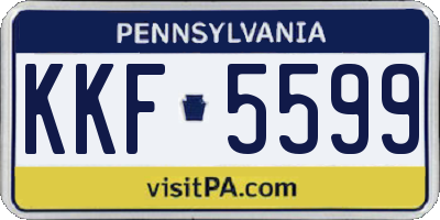 PA license plate KKF5599