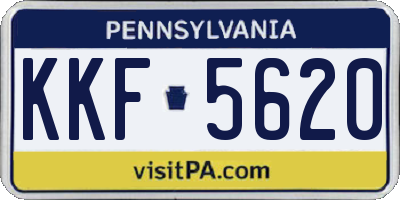 PA license plate KKF5620