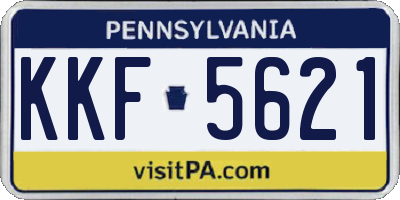 PA license plate KKF5621