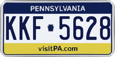 PA license plate KKF5628