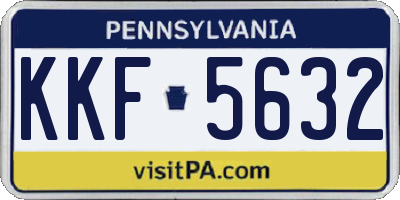 PA license plate KKF5632