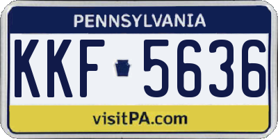PA license plate KKF5636