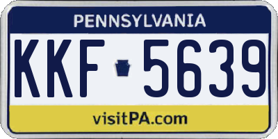 PA license plate KKF5639