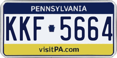 PA license plate KKF5664