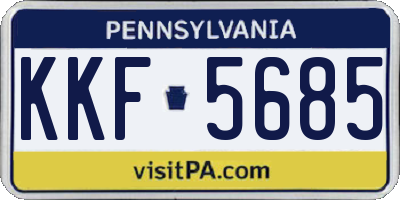 PA license plate KKF5685