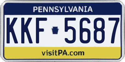 PA license plate KKF5687