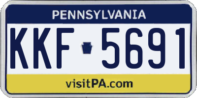 PA license plate KKF5691