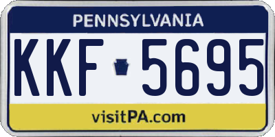 PA license plate KKF5695