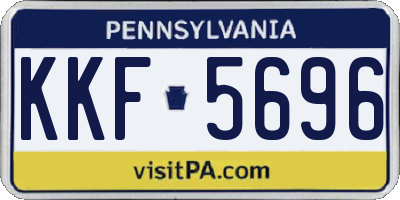 PA license plate KKF5696
