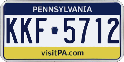 PA license plate KKF5712