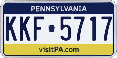PA license plate KKF5717