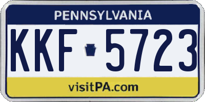 PA license plate KKF5723