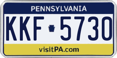 PA license plate KKF5730