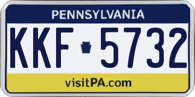 PA license plate KKF5732