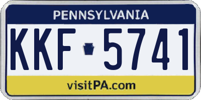 PA license plate KKF5741