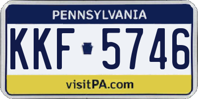 PA license plate KKF5746