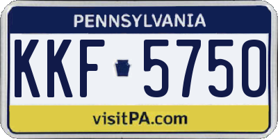PA license plate KKF5750