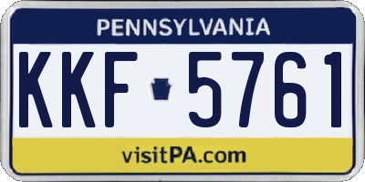 PA license plate KKF5761