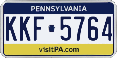 PA license plate KKF5764