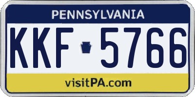 PA license plate KKF5766