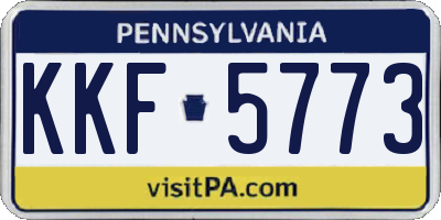 PA license plate KKF5773