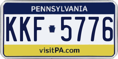 PA license plate KKF5776
