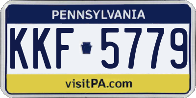 PA license plate KKF5779