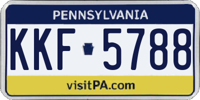 PA license plate KKF5788