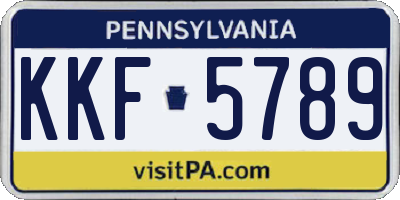 PA license plate KKF5789